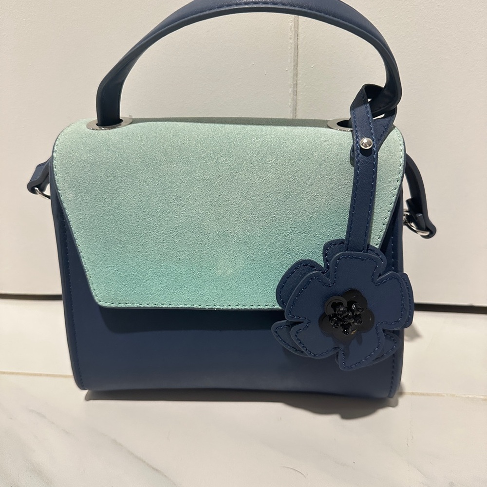 Zara Blue and Mint Crossbody Bag